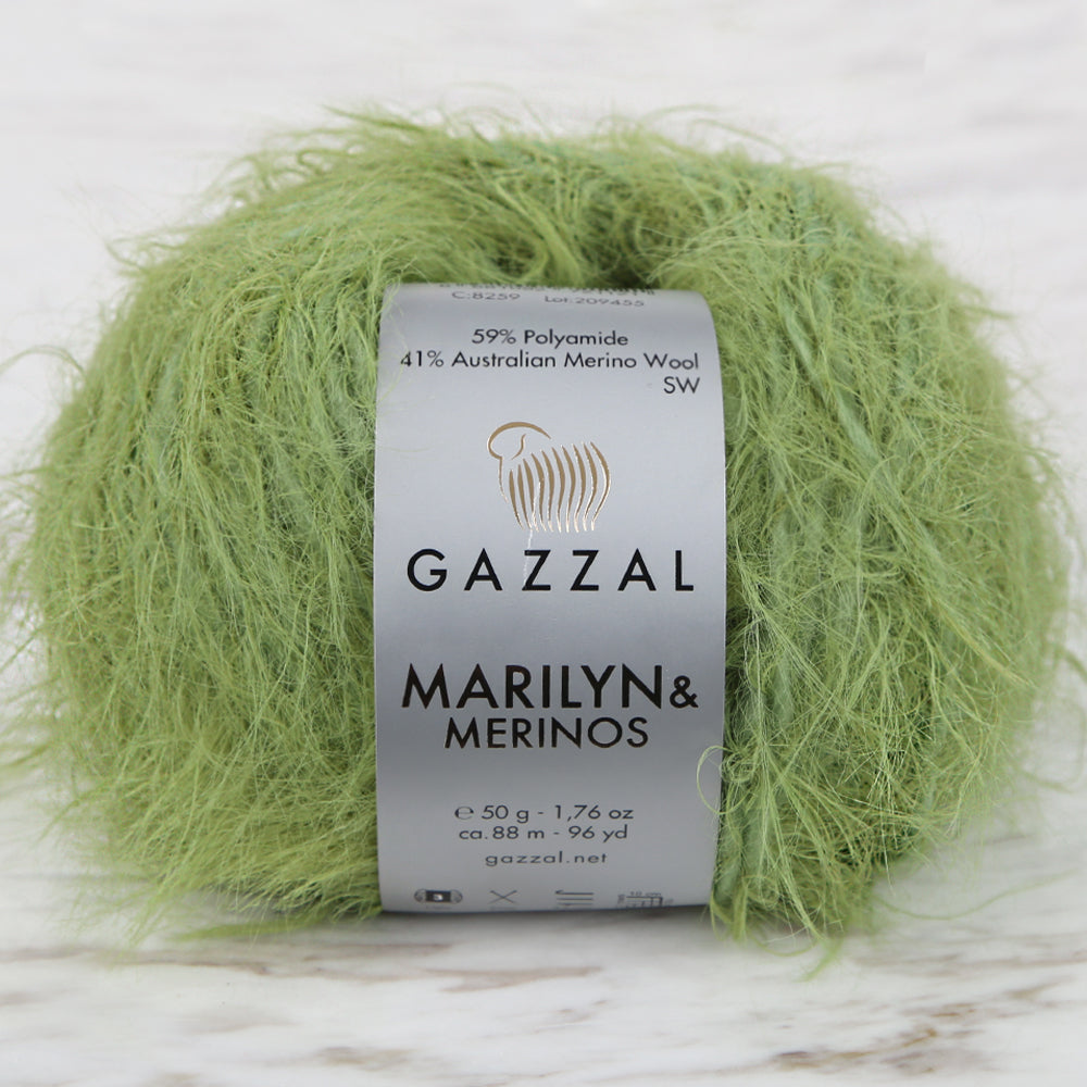 Gazzal Marilyn&Merinos Yeşil El Örgü İpi - 8259